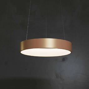 Φωτιστικό Οροφής Noah LED-NOAH-S60-ORO 60W Led Φ60cm 150cm Gold Luce Ambiente Design Aluminium