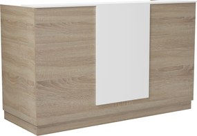 ΓΡΑΦΕΙΟ ΥΠΟΔΟΧΗΣ (RECEPTION) KRONIC HM2156.01 ΜΕΛΑΜΙΝΗ SONAMA/ΛΕΥΚΟ 180x70x110Υεκ.