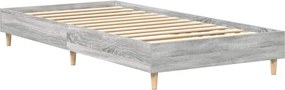 vidaXL Πλαίσιο κρεβατιού χωρίς στρώμα Γκρι Sonoma 100x200 cm