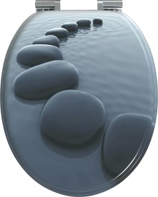 vidaXL Μαλακή κλειστή λεκάνη 2 pcs Γκρι 44 x 38 εκ. Πίνακας MDF