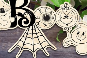 Σετ των 2 Intra απο ξύλο plywood 3mm-4mm πάχος Boo Sign V3 Δίασταση 30x20 cm INTRAFABR-36739457