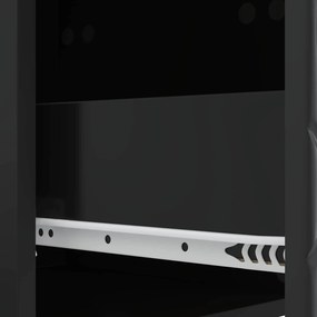 vidaXL Πλαϊνό γραφείο Μαύρο 66 x 34,5 x 95 εκ. Επεξεργασμένο Ξύλο
