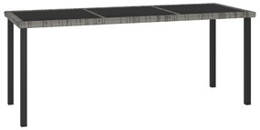 vidaXL Τραπεζαρία Κήπου Γκρι 180 x 70 x 73 εκ. από Συνθετικό Ρατάν