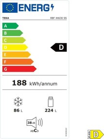 Συνδυασμένο Ψυγείο Teka RBF44630INOX188 Λευκό