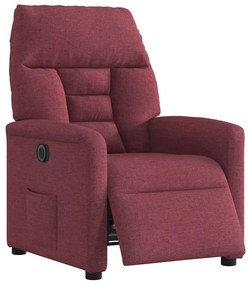 vidaXL Πολυθρόνα Ανακλινόμενη Ηλεκτρική Μπορντό Υφασμάτινη