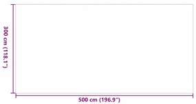 vidaXL Χαλί εξωτερικού χώρου Μαύρο και γκρι 300 x 500 cm PP