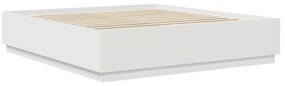 vidaXL Σκελετός Κρεβατιού Λευκό 200 x 200 cm Επεξεργασμένο ξύλο