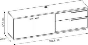 Έπιπλο τηλεόρασης Inala 2D2S - 183.10Χ40.00Χ57.90cm