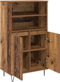 vidaXL Highboard Καφέ 60 x 36 x 110 εκ. Επεξεργασμένο ξύλο