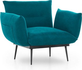 Πολυθρόνα Πετρόλ Πράσινο JAX SOLO 80x90x95