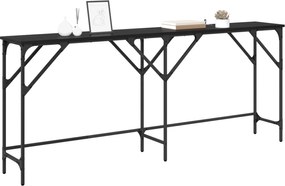 vidaXL Τραπέζι κονσόλας Μαύρη Οξυά 180 x 30 x 75 εκ Επεξεργασμένο ξύλο