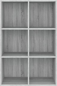 vidaXL Βιβλιοθήκη/Βοηθητικό Ντουλάπι Γκρι sonoma 66x30x98εκ. Επεξ Ξύλο
