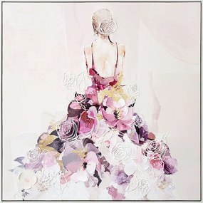 Πίνακας Καμβάς Γυναίκα 15-00-23551 100x100cm Multi Marhome Square Canvas