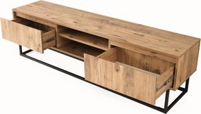 Έπιπλο Τηλεόρασης Μαύρο / Πεύκο CECLA 140x40x50
