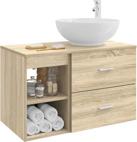 vidaXL Σετ Επίπλων Μπάνιου 2 pcs Sonoma Δρυς Επεξεργασμένο Ξύλο