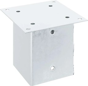 vidaXL Βάσεις στύλων τετράγωνες 12 τεμάχια Ασημί Γαλβανισμένος χάλυβας