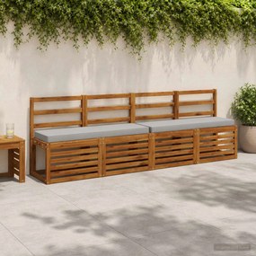 vidaXL Μαξιλάρια Πάγκου 2 Τεμαχίων VUGHT 2 pcs 100% Πολυεστέρας Γκρι