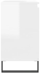 vidaXL Ντουλάπι Μπάνιου Γυαλ. Λευκό 58 x 33 x 60 εκ. από Επεξεργ. Ξύλο