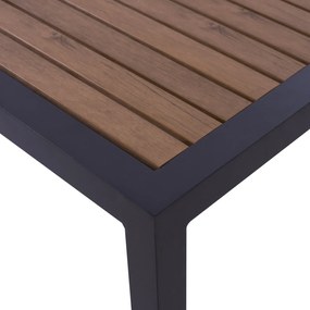 ΤΡΑΠΕΖΙ ΑΛΟΥΜΙΝΙΟΥ SABRA HM5403.02 ΓΚΡΙ ΜΕ POLYWOOD 45Χ45X45,5 εκ. - HM5403.02