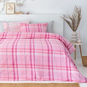Σεντόνια Μονά (Σετ) Palamaiki Fashion FL6242 Ροζ ΧΩΡΙΣ ΛΑΣΤΙΧΟ 170x260
