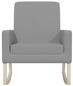 vidaXL Κουνιστή Πολυθρόνα Ανοιχτό Γκρι Υφασμάτινη