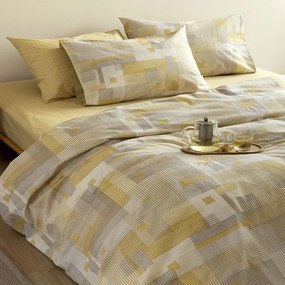 Σεντόνια FL6251 (Σετ 4τμχ) Yellow Palamaiki Queen Size 240x260cm 100% Βαμβάκι