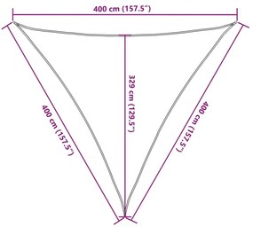 Πανί Σκίασης Καφέ 4 x 4 x 4 μ. από HDPE 160 γρ./μ² - Καφέ