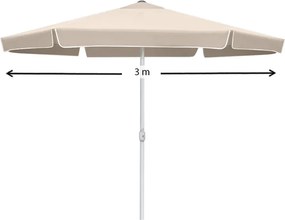 Ομπρέλα κήπου Capri Megapap αλουμινίου χρώμα εκρού Ø3m.