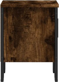 vidaXL Κομοδίνα 2 τεμ. Καπνιστή Δρυς 40x30x40 εκ. από Επεξεργ. Ξύλο