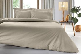 Παπλωματοθήκη Βαμβακερή King Size 255x245εκ. Easy Iron Color Plus Taupe Guy Laroche