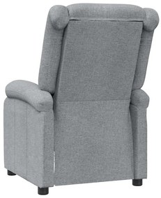 vidaXL Πολυθρόνα Μασάζ Ανοιχτό Γκρι Υφασμάτινη