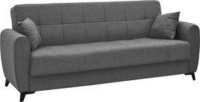 Σετ σαλονιού Lincoln 2τεμ ύφασμα σε ανθρακί απόχρωση 225x75x85 εκ.