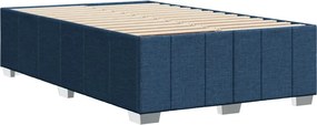 vidaXL Πλαίσιο Κρεβατιού χωρίς στρώμα Μπλε 120x190 εκ. Υφασμάτινο