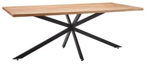 Τραπέζι Τραπεζαρίας ArteLibre DRYOPIS Φυσικό/Μαύρο Ξύλο/Μέταλλο 180x80x75cm - ART-14320042