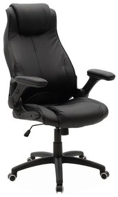 Manager office chair Ammon with pu black colour 68x73x119 εκ.