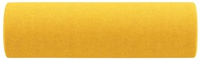 Μαξιλάρια Διακοσμητικά 2 τεμ. Αν. Κίτρινο Ø15x50 εκ. Υφασμάτινα - Κίτρινο
