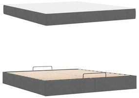 vidaXL Σκελετός Κρεβατιού Άλλο Σκούρο γκρι 180 x 200 cm ύφασμα