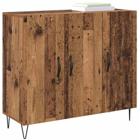 vidaXL Πλαϊνό γραφείο Παλαιό ξύλο 90 x 34 x 80 εκ. Επεξεργασμένο ξύλο
