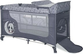 BABY COT MOONLIGHT 2 LAYERS COOL GREY PANDAS