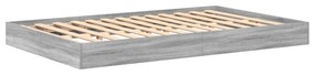 vidaXL Κρεβάτι Βιβλιοθήκης Γκρι Sonoma 120x200 εκ. Επεξεργασμένο Ξύλο