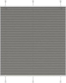 vidaXL Πλισέ περσίδα Ανθρακί 120x100 cm Πλάτος υφάσματος 119,4 cm