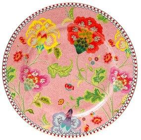 Πιάτο Ρηχό Floral Pink 14.221.01 Φ27cm Pink-Multi Cryspo Trio Πορσελάνη