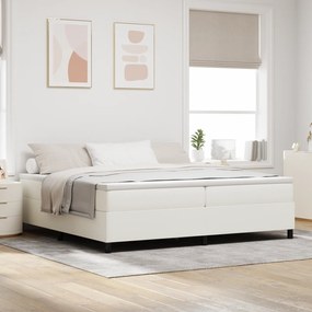 vidaXL Κρεβάτι Box Spring Κρεμ 200x200 εκ Κορντούροι Υλικό