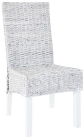 vidaXL Καρέκλες Τραπεζαρίας 2 τεμ. Αν. Καφέ από Ρατάν Kubu Ξύλο Μαόνι