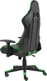 vidaXL Καρέκλα Gaming Περιστρεφόμενη Πράσινη από PVC