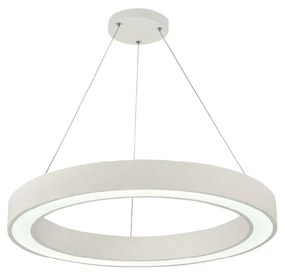 Κρεμαστό φωτιστικό LED 88W 3CCT (by switch on base) σε λευκή απόχρωση D:80cm (6073-80-WH) - 6073-80-WH - 51W - 100W - 6073-80-WH