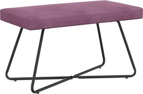 vidaXL παγκάκι Μονόχρωμο Μοβ 80 x 40 x 45 εκ. Βελούδο