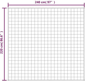 vidaXL Κουβέρτα Βαρύτητας Γκρι 220 x 240 εκ. 11 κ. Υφασμάτινη