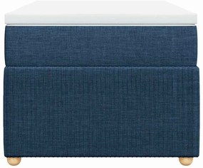 vidaXL Κρεβάτι Boxspring με Στρώμα Μπλε 90x200 εκ.Υφασμάτινο