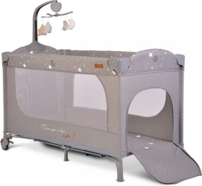 Παρκοκρέβατο 2 Θέσεων (0+ Μηνών/Έως 15kg) Cangaroo Once Upon A Time 2 Grey